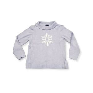 Basic Editions Winter Snowflake Polyester Sweater | Size Extra Large
